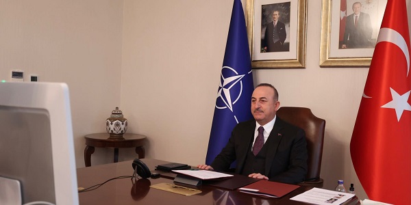 Participation du ministre des Affaires étrangères, Mevlüt Çavuşoğlu, à la réunion extraordinaire du VTC des ministres des Affaires étrangères de l'OTAN, 7 janvier 2022