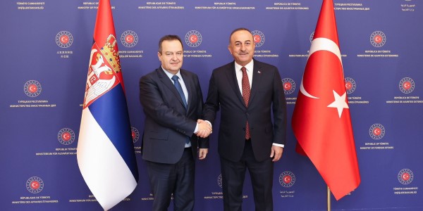Meeting of Foreign Minister Mevlüt Çavuşoğlu with Ivica Dačić, First Deputy Prime Minister and Minister of Foreign Affairs of the Republic of Serbia, 26 January 2023, Ankara