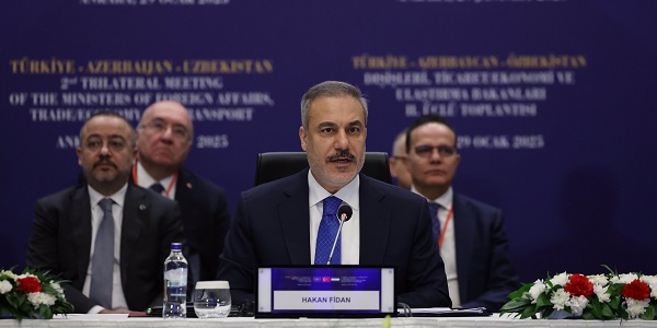 Participation of Hakan Fidan, Minister of Foreign Affairs of the Republic of Türkiye, in the 2nd Meeting of the Trilateral Mechanism among Türkiye, Azerbaijan and Uzbekistan, 29 January 2025, Ankara