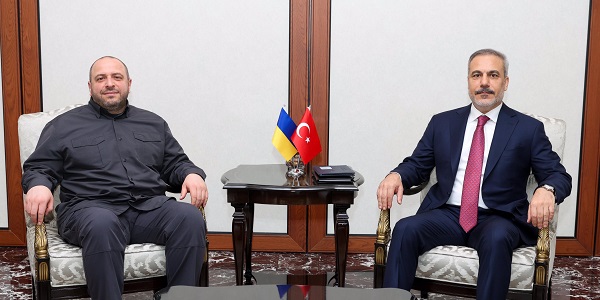 Minister of Foreign Affairs Hakan Fidan met with Rustem Umerov, Secretary of the National Security and Defense Council of Ukraine, 28 August 2025, Ankara