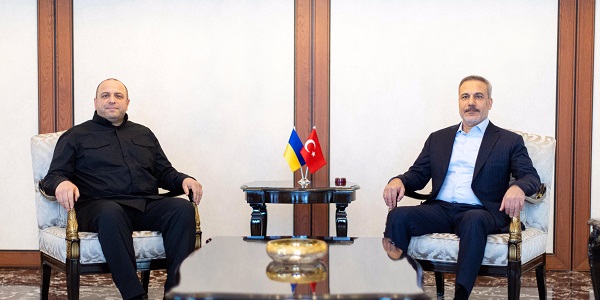 Minister of Foreign Affairs Hakan Fidan met with Rustem Umerov, Secretary of the National Security and Defense Council of Ukraine, 1 January 2026, Ankara