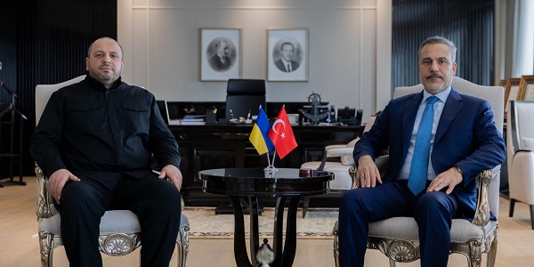 Министр иностранных дел встретился с секретарем Совета национальной безопасности и обороны Украины Рустемом Умеровым, 24 февраля 2026 года, Анкара