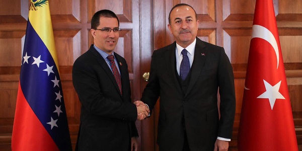 Meeting of Foreign Minister Mevlüt Çavuşoğlu with Foreign Minister Jorge Arreaza of Venezuela, 1 April 2019