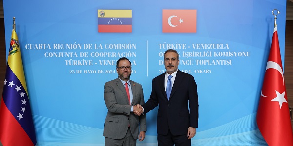 The Minister of Foreign Affairs Hakan Fidan hosted his Venezuelan counterpart Yvan Gil, 23 May 2024, Ankara