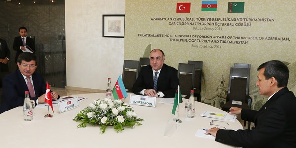 First Trilateral Meeting of the Foreign Ministers of Turkey, Azerbaijan and Turkmenistan held in Baku